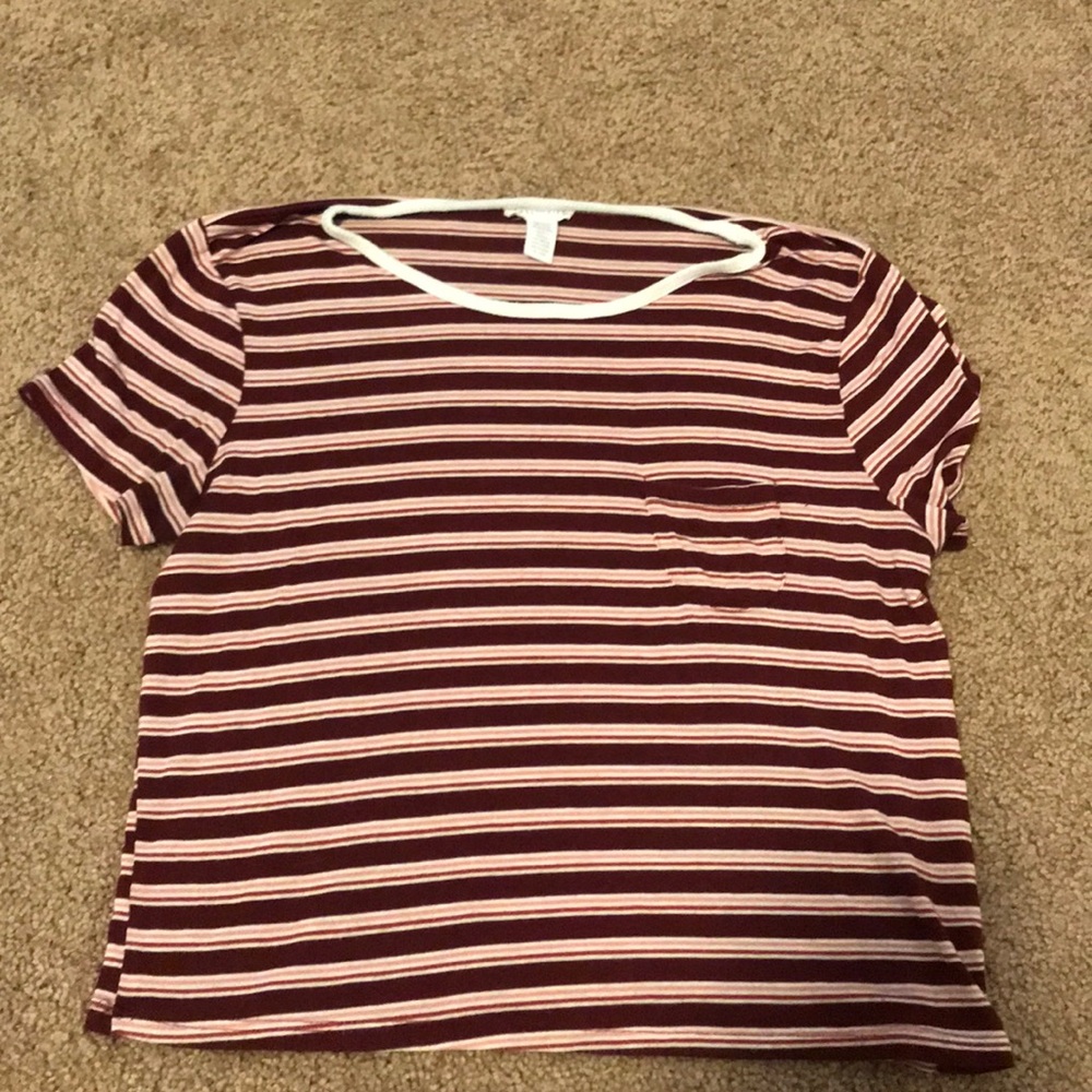Striped Tilly’s crop top